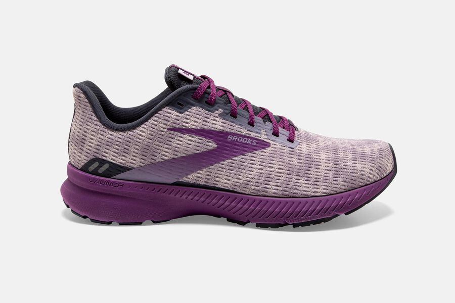 Brooks Running Shoes Womens Purple - Launch 8 Road - 5928-LSTEB